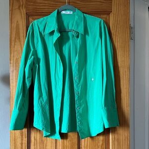 Mango Women’s Green Button-Up Shirt